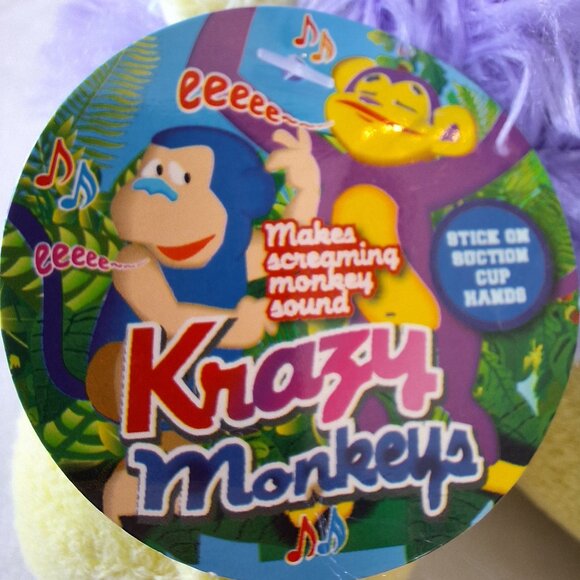 Krazy Monkeys - Makes Monkey Sound When Pressed - Suction Cup Hands - Picture 5 of 12